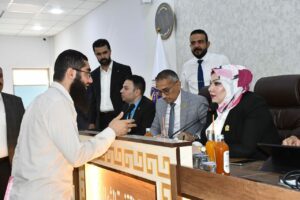 لقاءات السيدة رئيس الجامعة مع منتسبي الجامعة موقع الحويجة. لقاءات السيدة رئيس الجامعة مع منتسبي الجامعة موقع الحويجة.